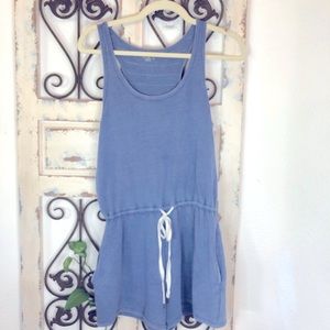 Aerie sweatshirt romper faded dusty blue